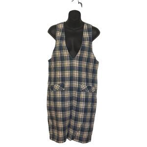 90s Plaid Cotton Jumper